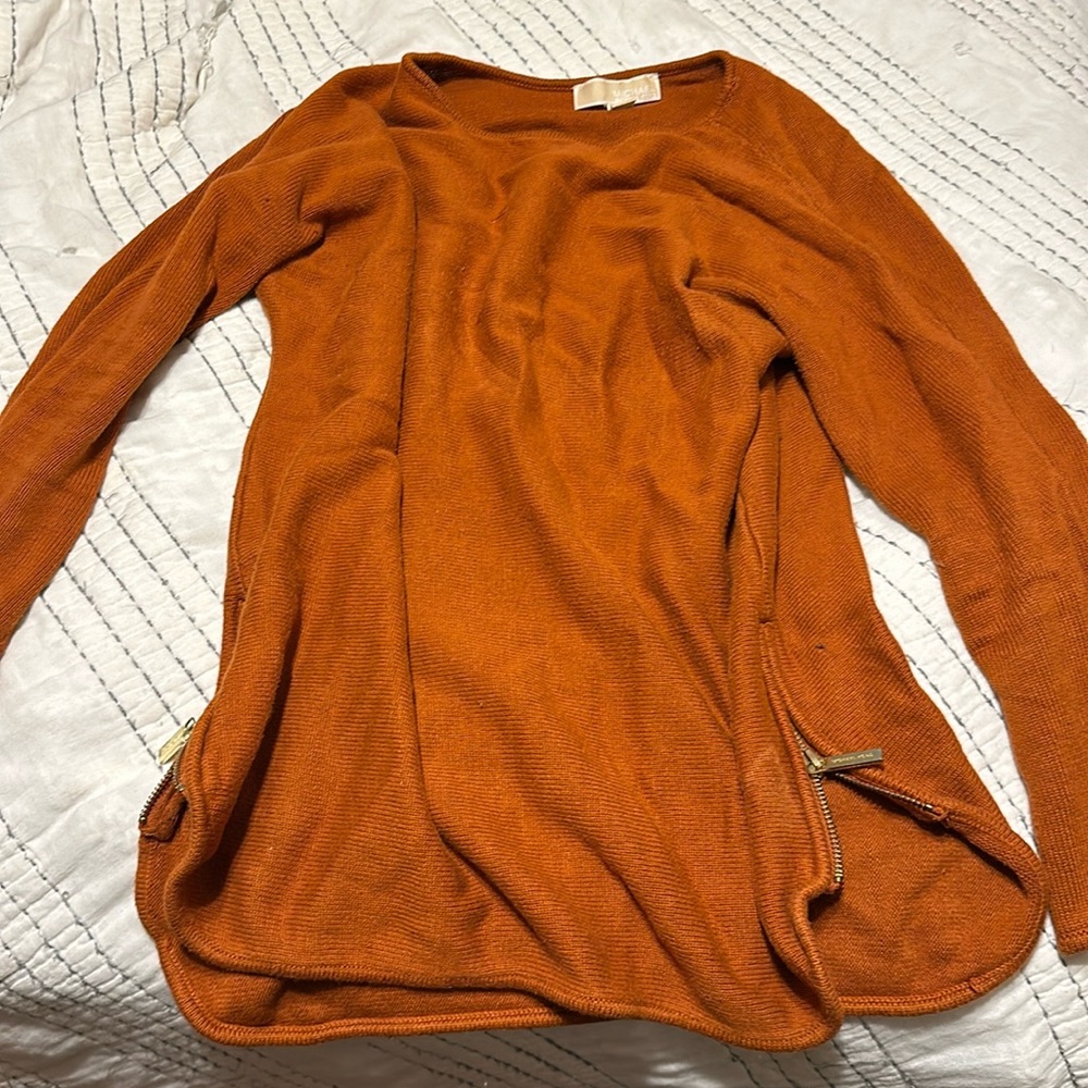MK burnt orange sweater